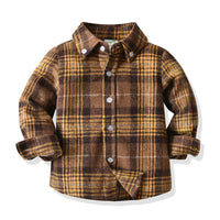 Load image into Gallery viewer, 2 Pieces Set Baby Kid Boys Dressy Birthday Party Checked Bow Shirts And Solid Color Pants Suits Wholesale 211109300
