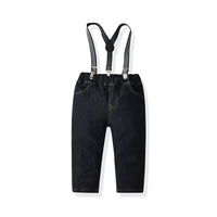 Load image into Gallery viewer, 2 Pieces Set Baby Kid Boys Dressy Birthday Party Checked Bow Shirts And Solid Color Pants Suits Wholesale 211109300
