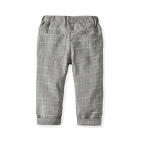 Load image into Gallery viewer, 3 Pieces Set Baby Kid Boys Dressy Birthday Party Solid Color Bow Shirts And Checked Vests Waistcoats And Pants Suits Wholesale 211109301
