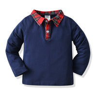 Load image into Gallery viewer, Baby Kid Boys Color-blocking Checked Polo Shirts Wholesale 211109310
