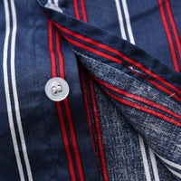 Load image into Gallery viewer, 2 Pieces Set Baby Kid Boys Birthday Party Striped Bow Shirts And Solid Color Jeans Wholesale 211109313
