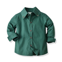 Load image into Gallery viewer, 2 Pieces Set Baby Kid Boys Bow Shirts And Solid Color Jumpsuits Wholesale 211109318
