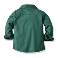 Load image into Gallery viewer, 2 Pieces Set Baby Kid Boys Bow Shirts And Solid Color Jumpsuits Wholesale 211109318
