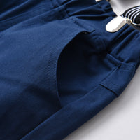 Load image into Gallery viewer, 2 Pieces Set Baby Kid Boys Bow Shirts And Solid Color Jumpsuits Wholesale 211109318
