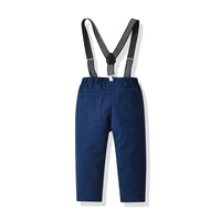 Load image into Gallery viewer, 2 Pieces Set Baby Kid Boys Bow Shirts And Solid Color Jumpsuits Wholesale 211109318
