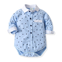 Load image into Gallery viewer, 2 Pieces Set Baby Boys Birthday Party Star Bow Print Rompers And Solid Color Jumpsuits Wholesale 211109320

