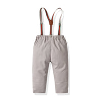 Load image into Gallery viewer, 2 Pieces Set Baby Kid Boys Dressy Checked Bow Shirts And Striped Suits Trousers Wholesale 211109324
