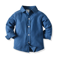 Load image into Gallery viewer, 2 Pieces Set Baby Kid Boys Solid Color Bow Shirts And Pants Wholesale 211109325
