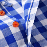 Load image into Gallery viewer, 2 Pieces Set Baby Kid Boys Birthday Party Checked Bow Shirts And Solid Color Jumpsuits Wholesale 21110933
