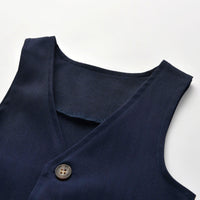 Load image into Gallery viewer, 3 Pieces Set Baby Kid Boys Dressy Solid Color Vests Waistcoats Bow Shirts And Suits Trousers Wholesale 211109330
