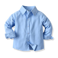 Load image into Gallery viewer, 2 Pieces Set Baby Kid Boys Dressy Solid Color Bow Shirts And Suits Trousers Wholesale 211109331

