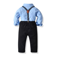 Load image into Gallery viewer, 2 Pieces Set Baby Kid Boys Dressy Solid Color Bow Shirts And Suits Trousers Wholesale 211109331
