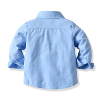 Load image into Gallery viewer, 2 Pieces Set Baby Kid Boys Dressy Solid Color Bow Shirts And Suits Trousers Wholesale 211109331
