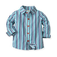 Load image into Gallery viewer, 2 Pieces Set Baby Kid Boys Birthday Party Striped Bow Shirts And Pants Suits Wholesale 211109336
