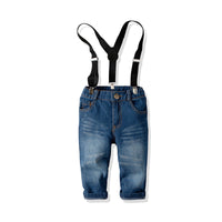 Load image into Gallery viewer, 2 Pieces Set Baby Kid Boys Birthday Party Striped Bow Shirts And Pants Suits Wholesale 211109336
