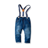 Load image into Gallery viewer, 2 Pieces Set Baby Kid Boys Star Print Shirts And Solid Color Jeans Wholesale 211109345
