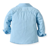 Load image into Gallery viewer, 2 Pieces Set Kid Boys Solid Color Bow Shirts And Jeans Wholesale 211109346
