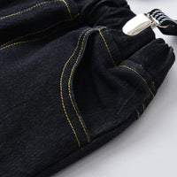 Load image into Gallery viewer, 2 Pieces Set Kid Boys Solid Color Bow Shirts And Jeans Wholesale 211109346
