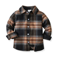 Load image into Gallery viewer, 2 Pieces Set Kid Boys Checked Shirts And Solid Color Pants Wholesale 211109349
