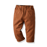 Load image into Gallery viewer, 2 Pieces Set Kid Boys Checked Shirts And Solid Color Pants Wholesale 211109349
