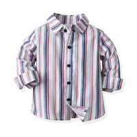 Load image into Gallery viewer, 2 Pieces Set Baby Kid Boys Striped Shirts And Solid Color Pants Wholesale 211109350
