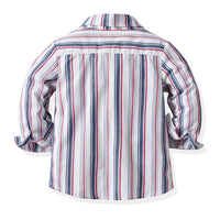 Load image into Gallery viewer, 2 Pieces Set Baby Kid Boys Striped Shirts And Solid Color Pants Wholesale 211109350
