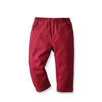 Load image into Gallery viewer, 2 Pieces Set Kid Boys Checked Shirts And Solid Color Pants Wholesale 211109351
