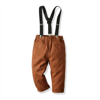 Load image into Gallery viewer, 2 Pieces Set Kid Boys Striped Bow Shirts And Solid Color Pants Wholesale 211109362
