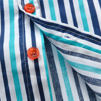Load image into Gallery viewer, 2 Pieces Set Baby Kid Boys Striped Bow Shirts And Solid Color Pants Wholesale 211109377
