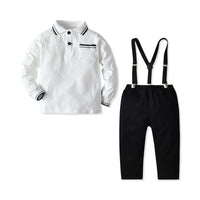 Load image into Gallery viewer, 2 Pieces Set Kid Boys Bow Tops And Solid Color Pants Wholesale 211109380
