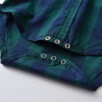 Load image into Gallery viewer, 2 Pieces Set Baby Kid Boys Checked Bow Shirts And Solid Color Pants Wholesale 211109381

