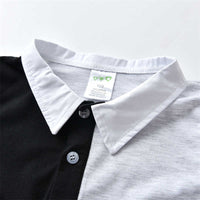 Load image into Gallery viewer, 2 Pieces Set Baby Kid Boys Dressy Color-blocking Bow Shirts And Striped Suits Trousers Wholesale 211109389
