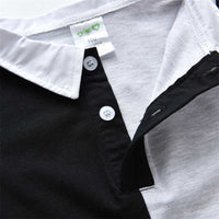 Load image into Gallery viewer, 2 Pieces Set Baby Kid Boys Dressy Color-blocking Bow Shirts And Striped Suits Trousers Wholesale 211109389
