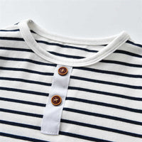 Load image into Gallery viewer, 2 Pieces Set Baby Kid Boys Striped Tops And Jeans Wholesale 211109403
