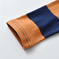 Load image into Gallery viewer, 2 Pieces Set Baby Kid Boys Dressy Color-blocking Bow Polo Shirts And Striped Pants Wholesale 211109405
