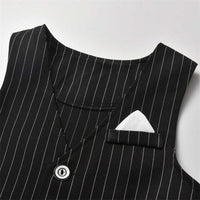 Load image into Gallery viewer, 3 Pieces Set Baby Kid Boys Dressy Striped Vests Waistcoats Checked Bow Shirts And Suits Trousers Wholesale 211109406
