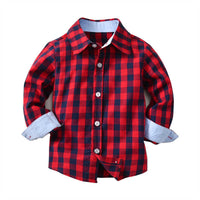 Load image into Gallery viewer, 2 Pieces Set Baby Kid Boys Dressy Checked Shirts And Suits Trousers Wholesale 211109407
