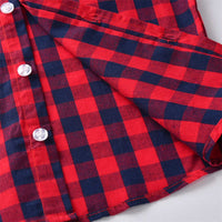 Load image into Gallery viewer, 2 Pieces Set Baby Kid Boys Dressy Checked Shirts And Suits Trousers Wholesale 211109407

