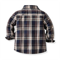 Load image into Gallery viewer, 2 Pieces Set Baby Kid Boys Dressy Checked Shirts And Suits Trousers Wholesale 211109409
