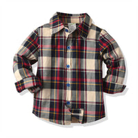 Load image into Gallery viewer, 2 Pieces Set Baby Kid Boys Dressy Checked Shirts And Suits Trousers Wholesale 211109413
