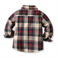 Load image into Gallery viewer, 2 Pieces Set Baby Kid Boys Dressy Checked Shirts And Suits Trousers Wholesale 211109413
