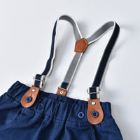 Load image into Gallery viewer, 2 Pieces Set Baby Boys Birthday Party Bow Rompers And Solid Color Jumpsuits Wholesale 21110943
