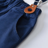 Load image into Gallery viewer, 2 Pieces Set Baby Boys Birthday Party Bow Rompers And Solid Color Jumpsuits Wholesale 21110943
