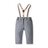 Load image into Gallery viewer, 2 Pieces Set Baby Kid Boys Dressy Checked Bow Shirts And Pants Suits Wholesale 211109437
