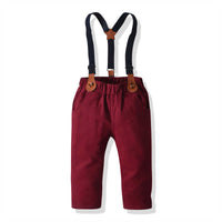 Load image into Gallery viewer, 2 Pieces Set Baby Kid Boys Checked Bow Shirts And Pants Suits Wholesale 211109438
