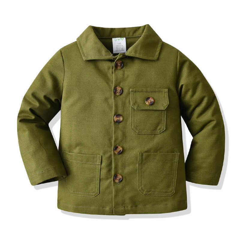 Baby Kid Boys Solid Color Jackets Outwears Wholesale 211109445