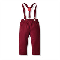 Load image into Gallery viewer, 2 Pieces Set Baby Kid Boys Birthday Party Color-blocking Bow Shirts And Solid Color Pants Wholesale 211109446
