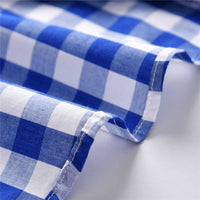 Load image into Gallery viewer, 2 Pieces Set Baby Kid Boys Birthday Party Checked Bow Shirts And Solid Color Jumpsuits Wholesale 211109471
