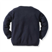 Load image into Gallery viewer, 3 Pieces Set Baby Kid Boys Birthday Party Crochet Cardigan Checked Bow Shirts And Solid Color Pants Wholesale 211109487
