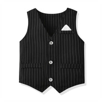 Load image into Gallery viewer, 3 Pieces Set Baby Kid Boys Bow Shirts Striped Vests Waistcoats And Solid Color Jumpsuits Wholesale 211109493
